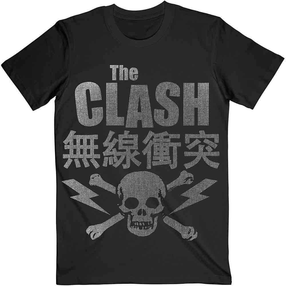 The Clash - Skull & Crossbones Mens Tshirt - Black